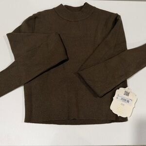 Altard State - Dark Olive Green Long Sleeve Mock Neck Sweater